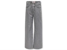 Kids ONLY light grey denim silver wide jeans